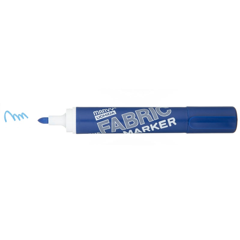 Marvy Uchida Uchida 622-C-3 Marvy Broad Point Fabric Marker, Blue - Image 2